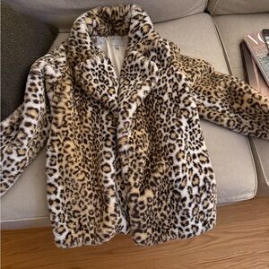 Hayden Animal Print Faux Fur Jacket